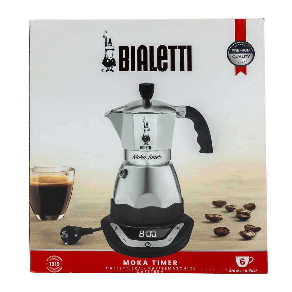 Bialetti Moka Timer, programmierbarer Espressokocher für 3 Tassen Bialetti Moka Timer, programmierbarer Espressokocher für 3 Tassen